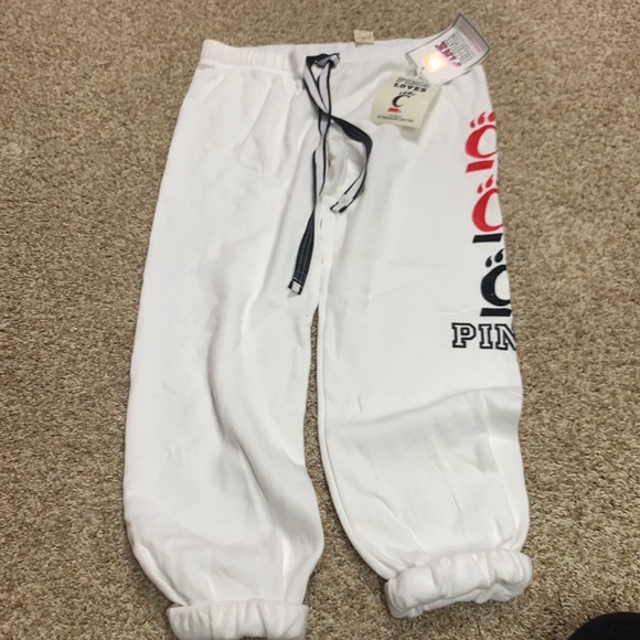 PINK Victoria's Secret Other - PINK - white UC cropped sweats - size small